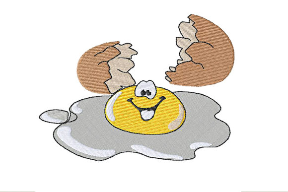 3D Fried Egg: A Rustic, Playful Embroidery Staple
