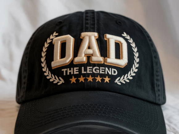 DAD 3D Puff Hat Embroidery Design