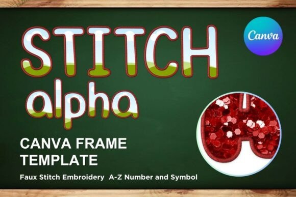 Faux Embroidery Canva Frame Letters_28