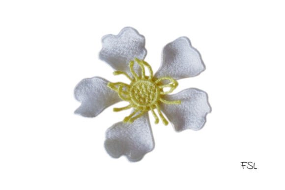 Jasmine Brooch: Elegant Freestanding Embroidery for Meaningful Gifts
