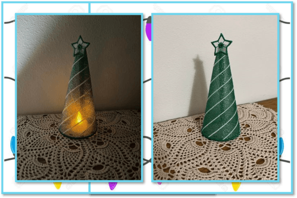 Striped Tall Wide Christmas Tree-FSL